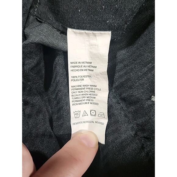 Van Heusen 36x36 Dress Pants Men's Grey Polyester Flat Front Straight Leg Preppy - Picture 9 of 10